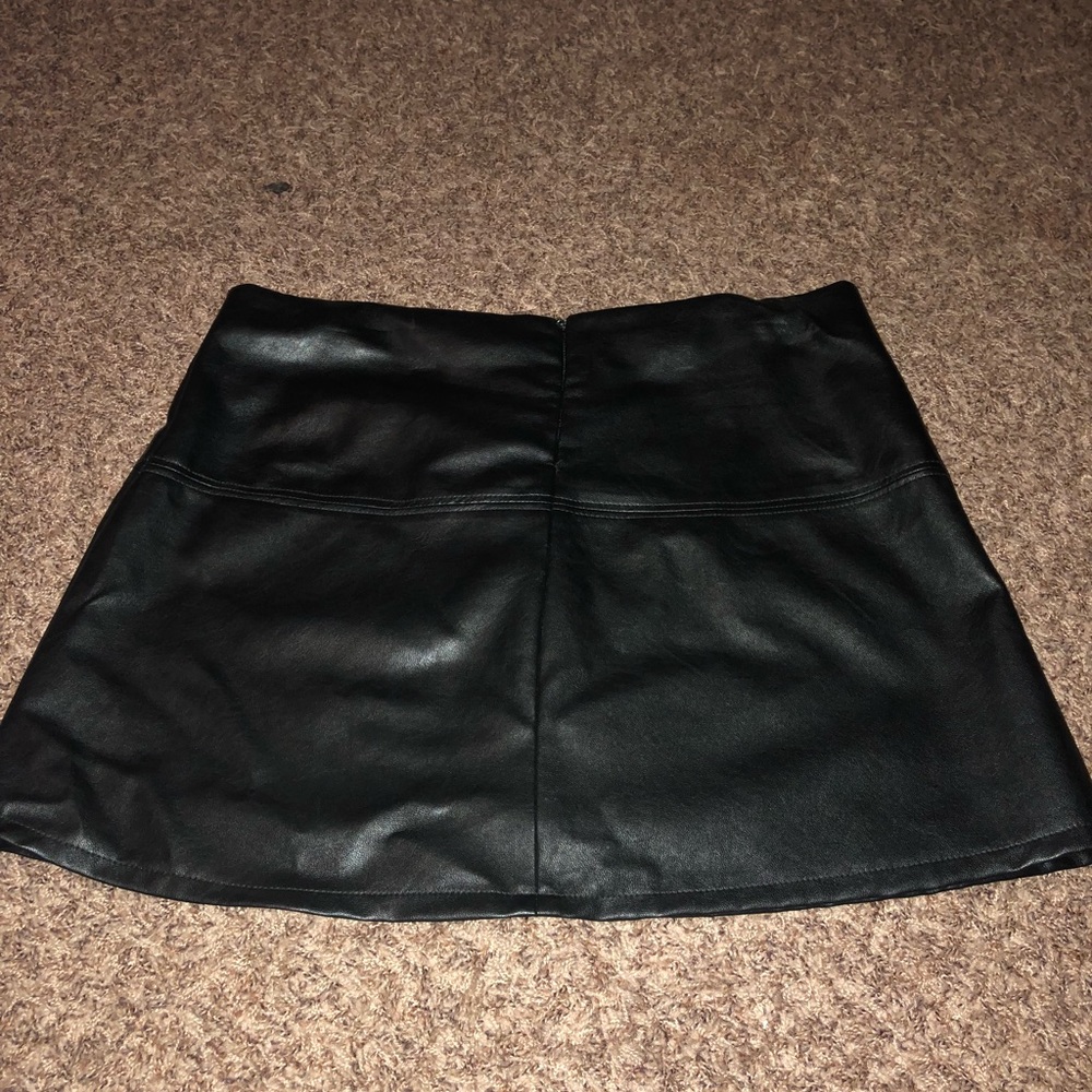 Black leather skirt